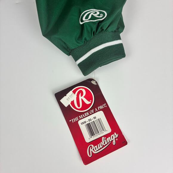 Vintage 1990 Rawlings Windbreaker Jacket NWT L – Nylon Lined 90s Sportswear - Picture 8 of 10